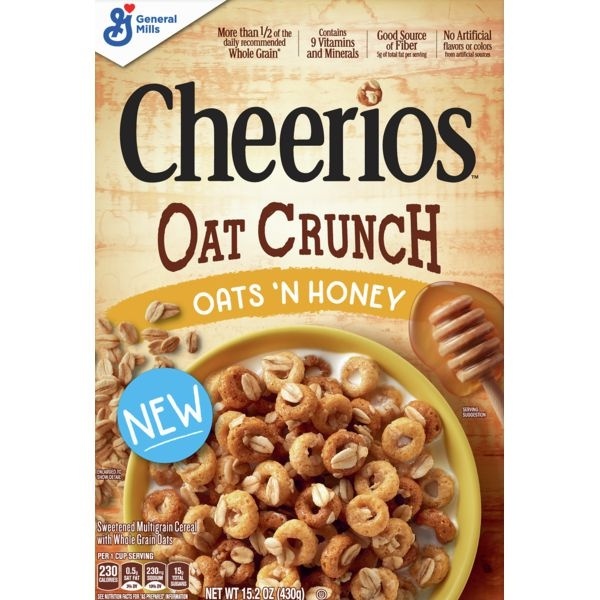 slide 1 of 1, General Mills Cheerios Oat Crunch Oats & Honey, 15.2 oz