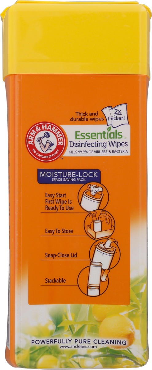 slide 8 of 11, ARM & HAMMER Essentials Lemon Orchard Disinfecting Wipes 80 ea, 80 ct