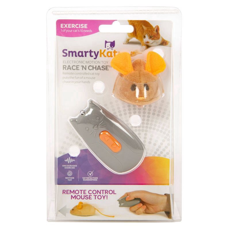 slide 1 of 22, SmartyKat Race 'N' Chase Remote Control Mouse Electronic Cat Toy, 1 ct