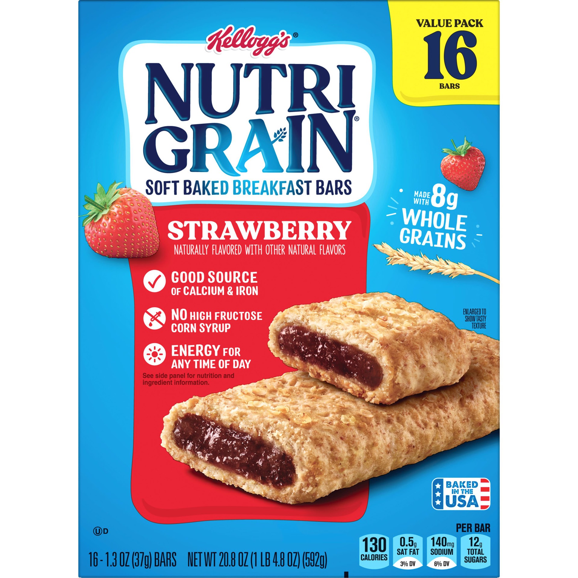 slide 2 of 5, Nutri-Grain Nutrigrain Strawberry Bars, 16 ct