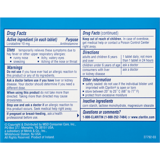 slide 2 of 13, Claritin 24 Hour Non-Drowsy Indoor & Outdoor Allergies Tablets Antihistamine, 10 ct; 10 mg