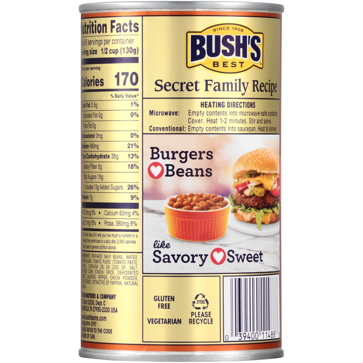 slide 5 of 12, Bush's Best Bush's Sweet Heat Baked Beans 28 oz, 28 oz