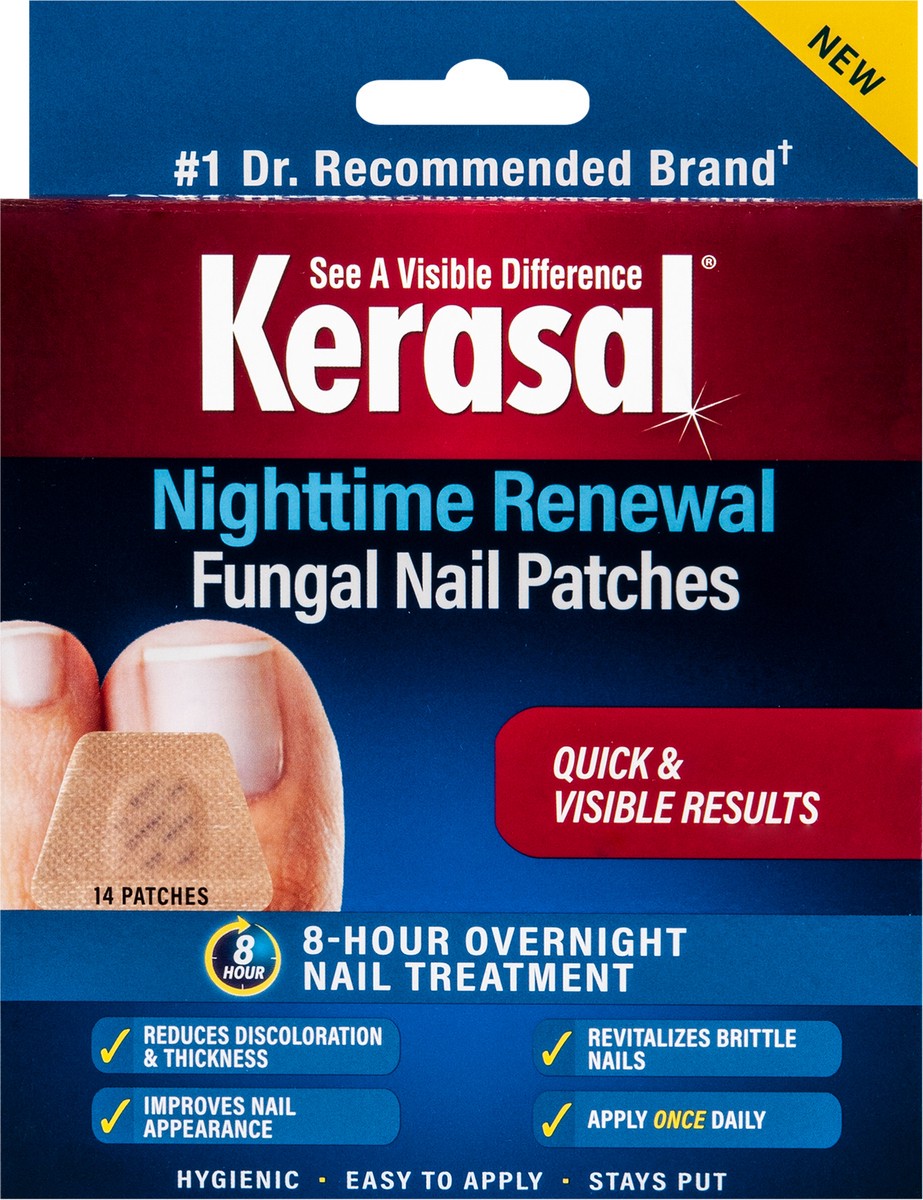 slide 9 of 11, Kerasal Nighttime Renewal Fungal Nail Patches 14 ea, 14 ct