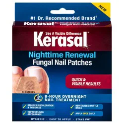 Kerasal Nighttime Renewal Fungal Nail Patches 14 ea