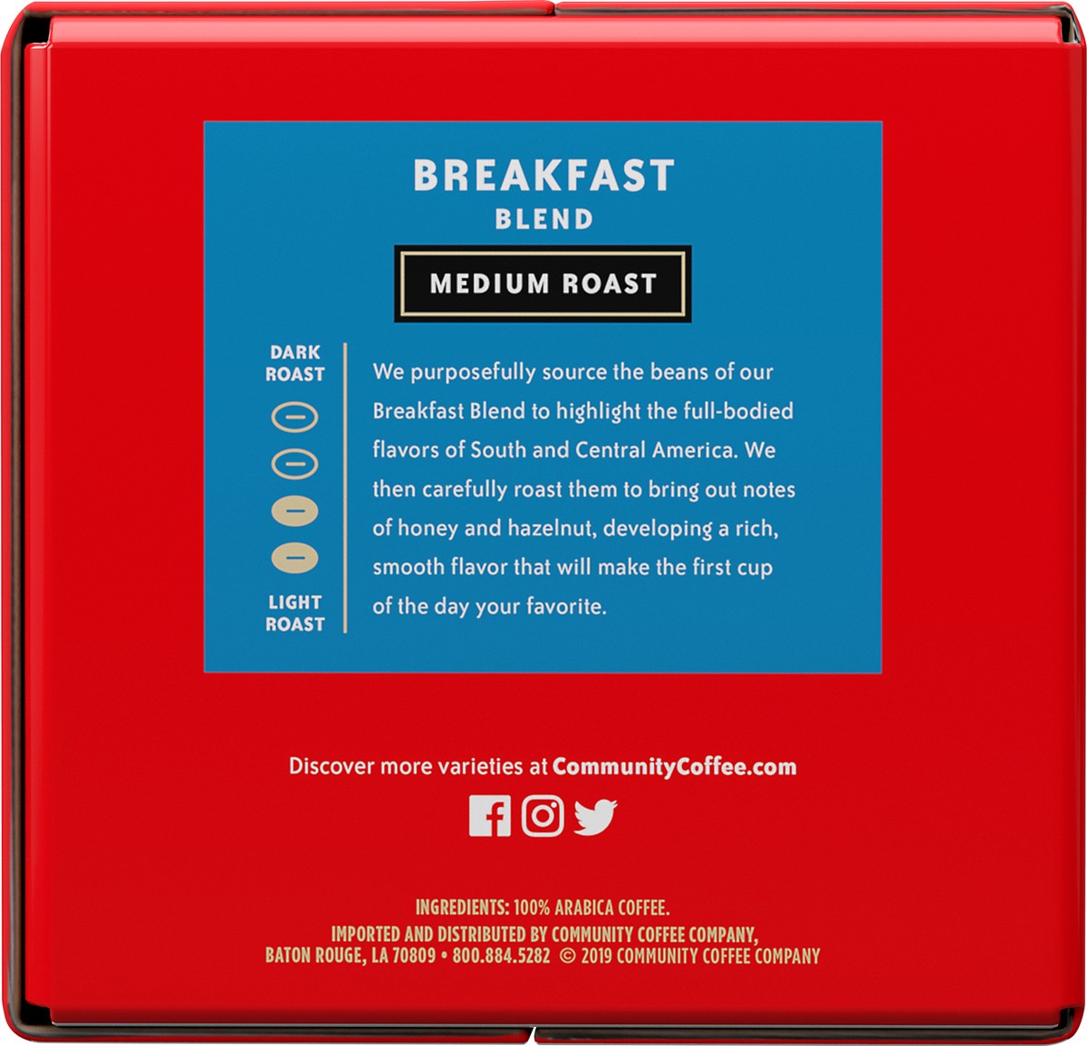 slide 7 of 9, Community Coffee Coffee Breakfast Blend Medium Roast Coffee Single-Serve Cups - 20.3 oz, 54 ct