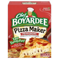 Chef Boyardee Pepperoni Pizza Maker, Crust Mix and Pizza Sauce Meal Kit, 31.85 oz.