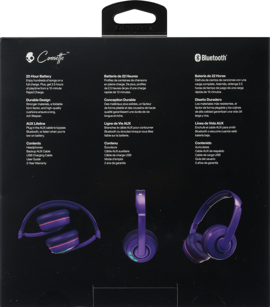 slide 3 of 9, Skullcandy Cassette Wireless On-Ear Headphone 1 ea, 1 ea