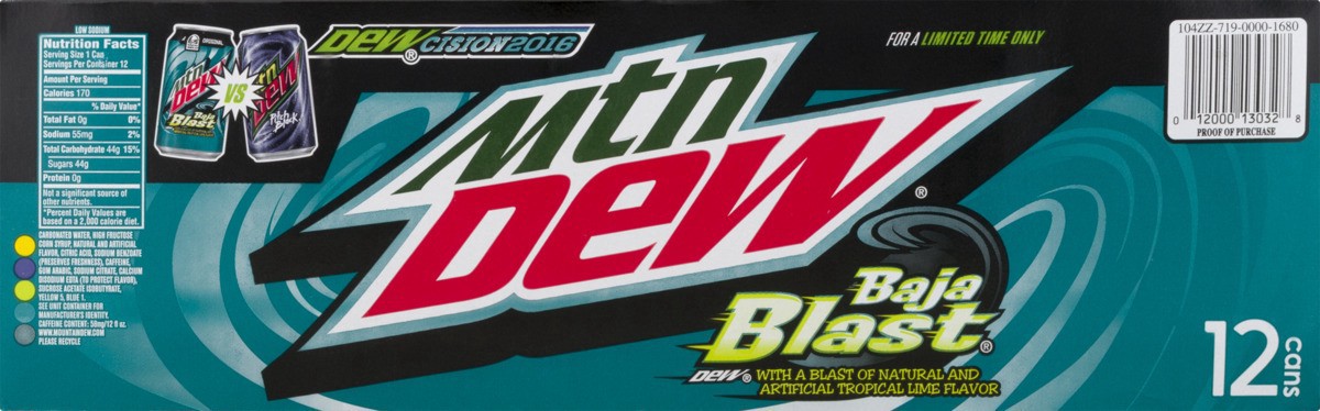 slide 8 of 9, Mountain Dew Baja Blast - 12 ct, 12 ct