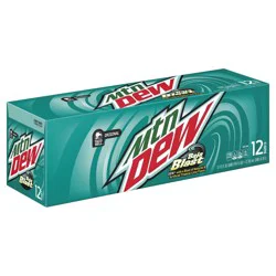 Mountain Dew Baja Blast Dew Natural and Artificial Tropical Lime Flavor 12 Fl Oz 12 Count Can