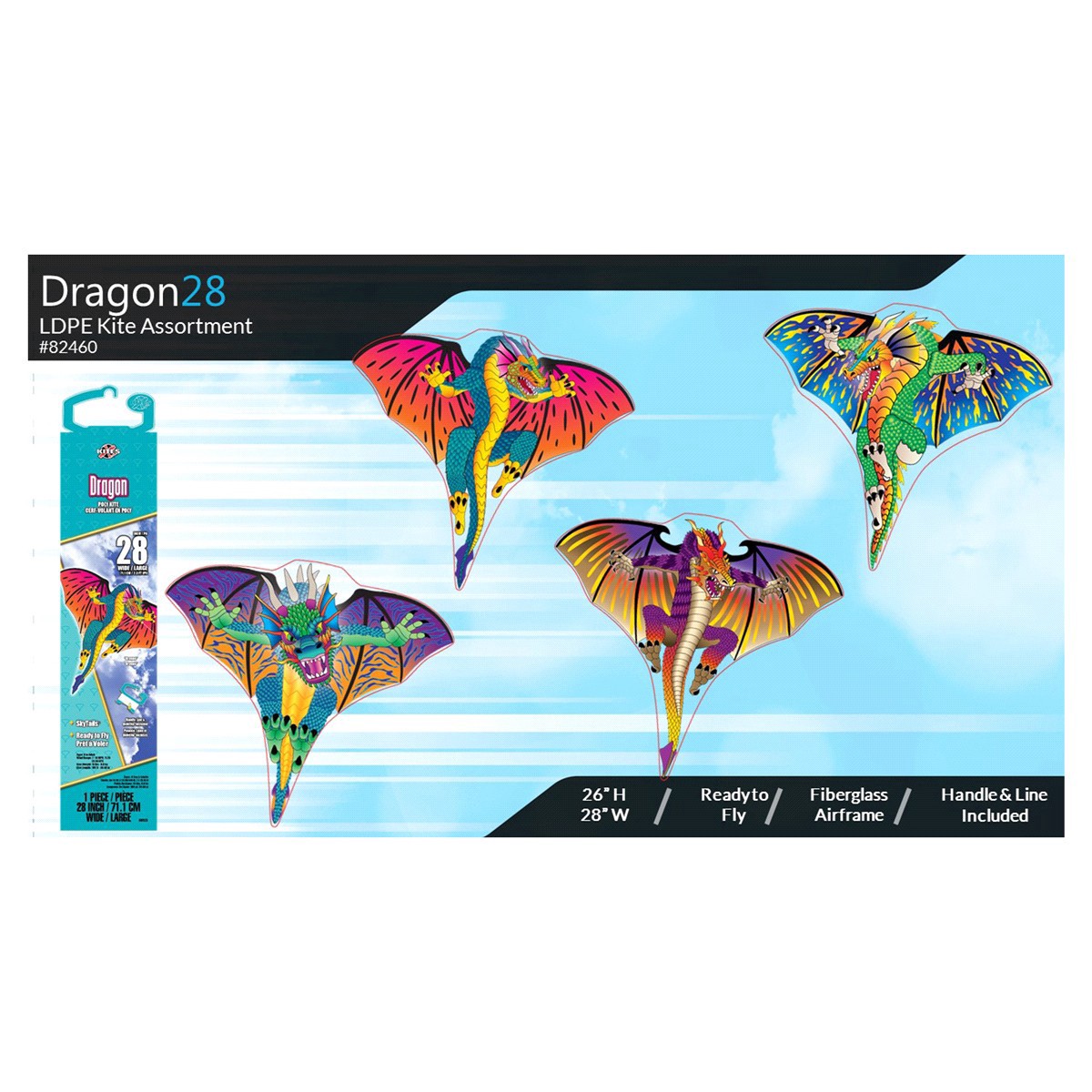 slide 1 of 1, X KITES Dragon 28 Kite, 1 ct