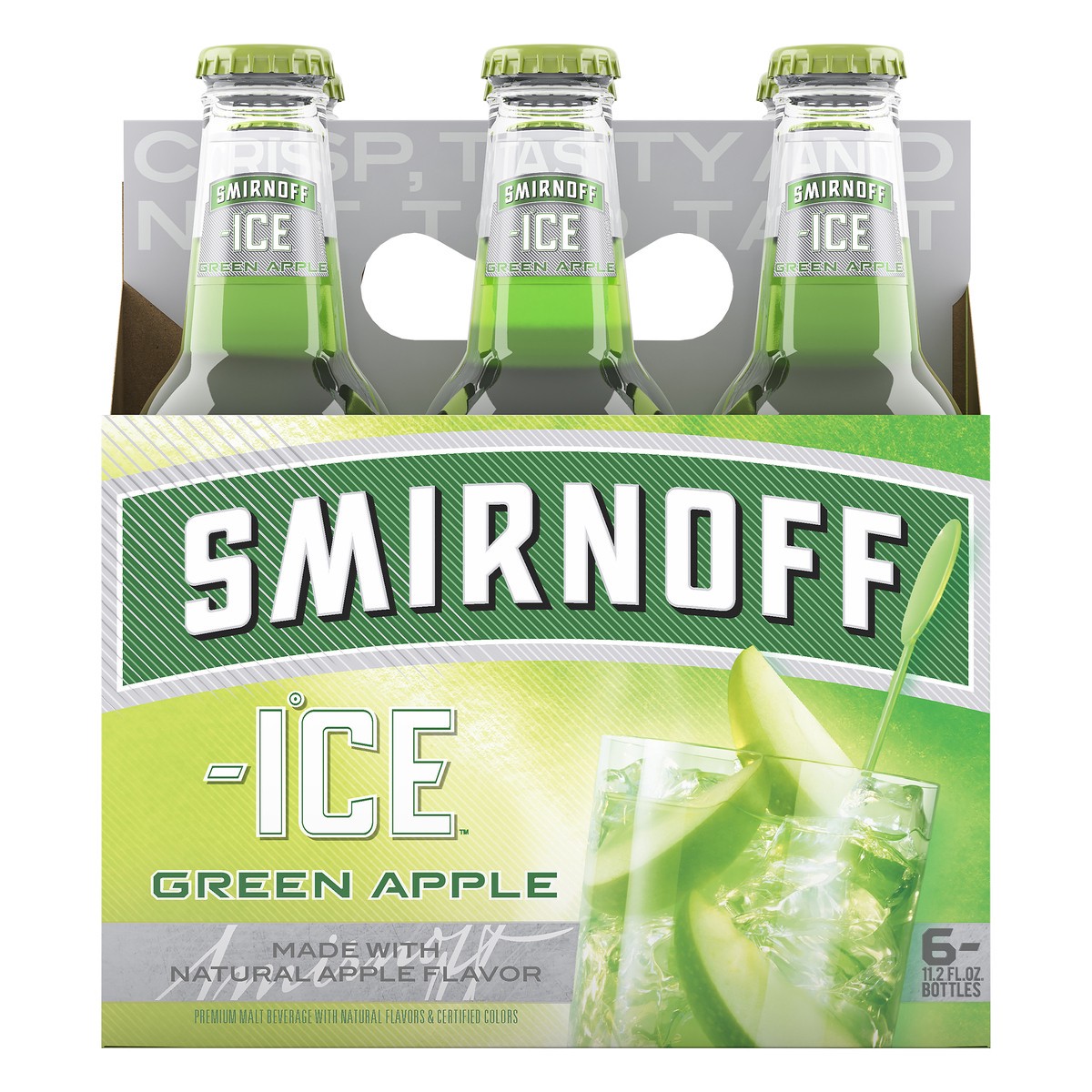 slide 1 of 3, Smirnoff Ice Green Apple Malt Beverage 6 - 11.2 fl oz Bottles, 6 ct