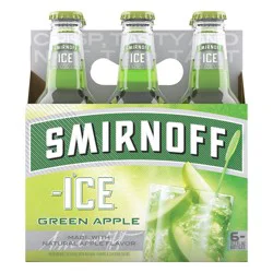 Smirnoff Ice Green Apple Malt Beverage 6 - 11.2 fl oz Bottles