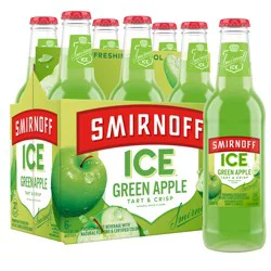 Smirnoff Ice Green Apple Malt Beverage 6 - 11.2 fl oz Bottles