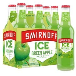 Smirnoff Ice Green Apple Malt Beverage 6 - 11.2 fl oz Bottles