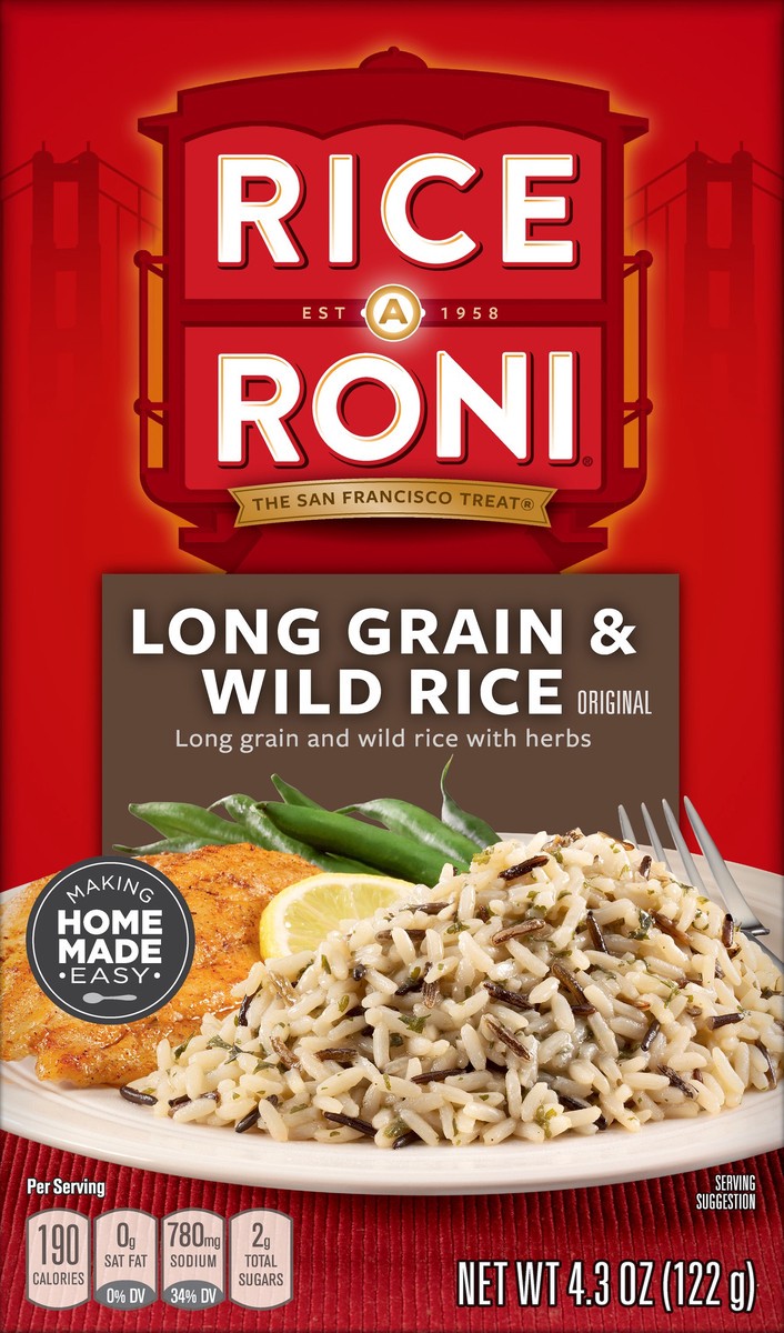 slide 3 of 5, Rice-A-Roni Long Grain & Wild Rice, 4.3 oz