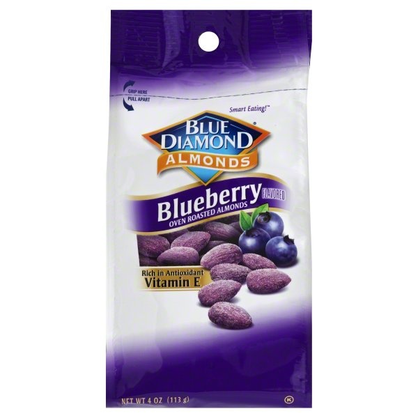 slide 1 of 1, Blue Diamond Almonds Blueberry Flavored Oven Roasted Almonds, 4 oz