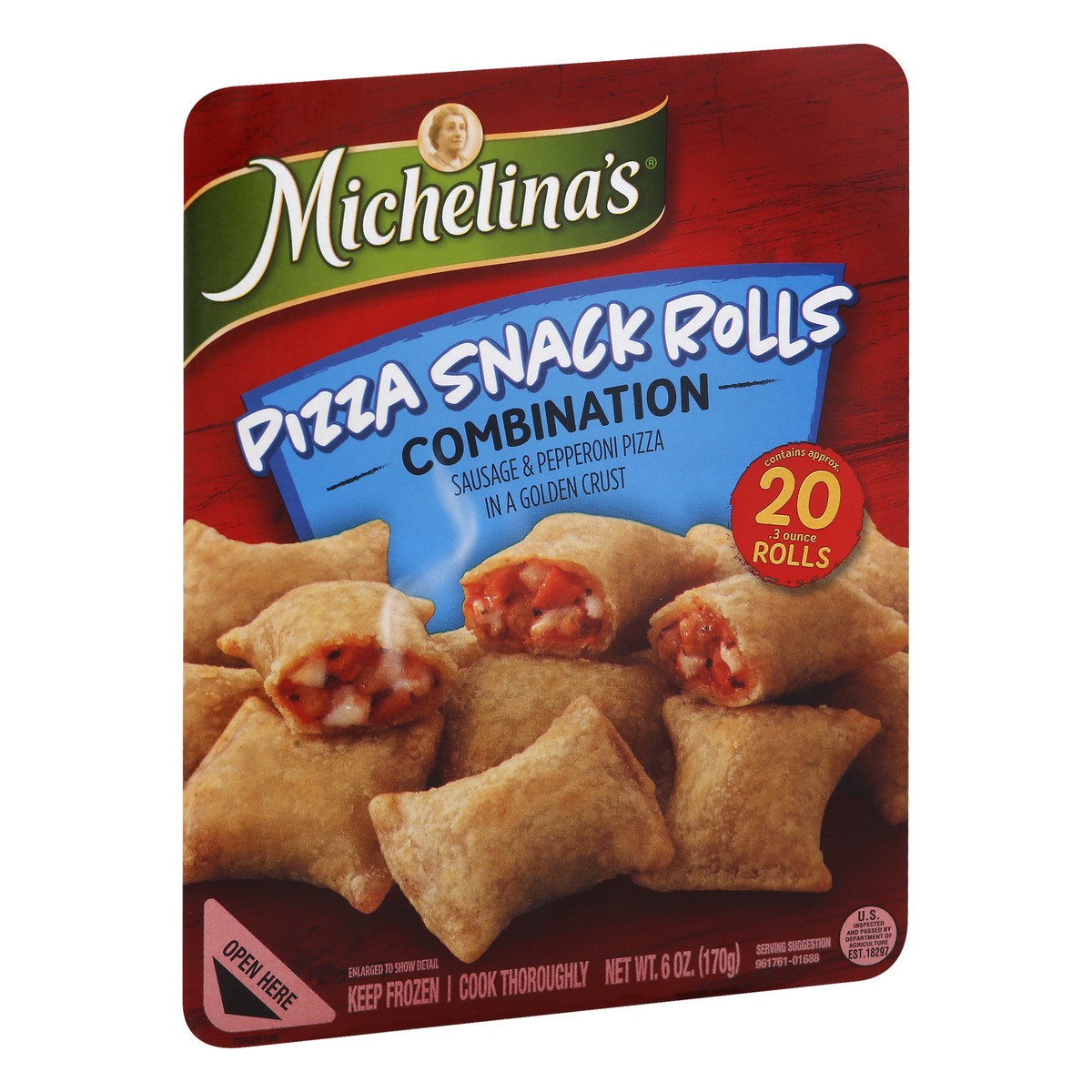 slide 9 of 9, Michelina's Pizza Snack Rolls, 20 ct