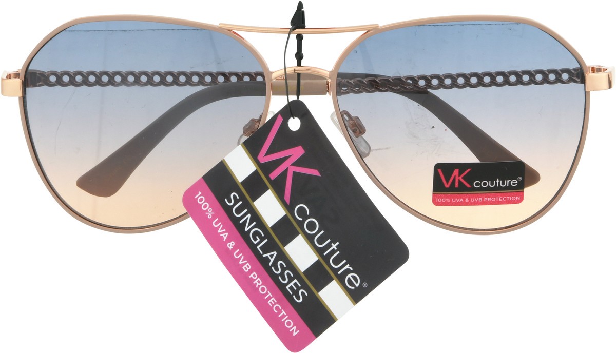 slide 1 of 9, VK Couture Aviator with Link Temple Sunglasses 1 ea, 1 ct