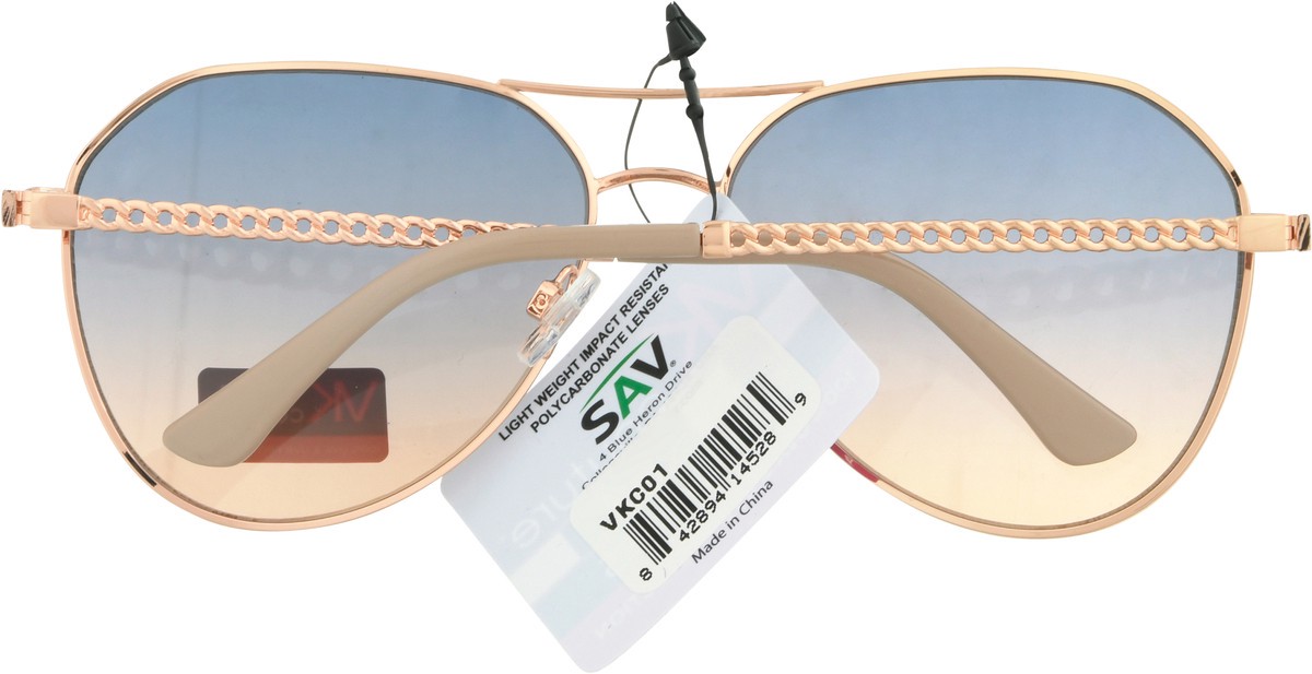 slide 3 of 9, VK Couture Aviator with Link Temple Sunglasses 1 ea, 1 ct
