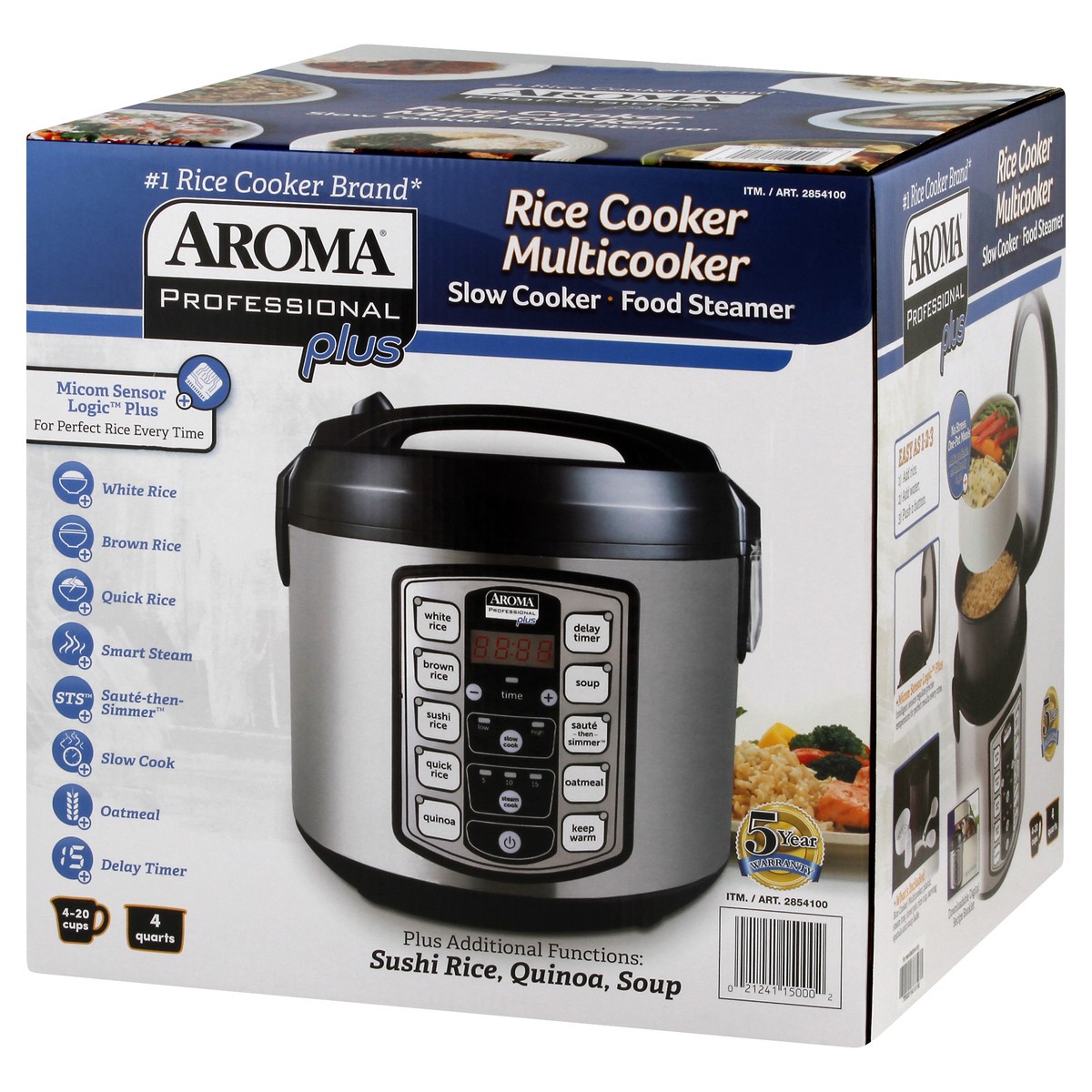 slide 11 of 11, Aroma Professional 20-Cup Digital Rice Cooker, Slow Cooker & Food Steamer, 1 ct