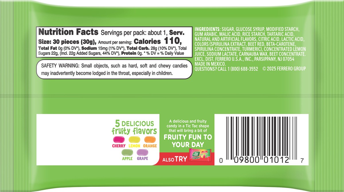 slide 8 of 15, Tic Tac Chewy! Sour Adventure Candy, 1.8 oz