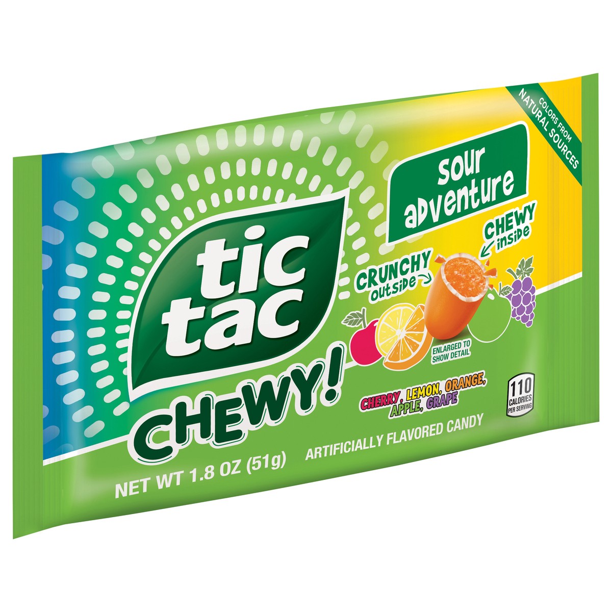 slide 10 of 15, Tic Tac Chewy! Sour Adventure Candy, 1.8 oz