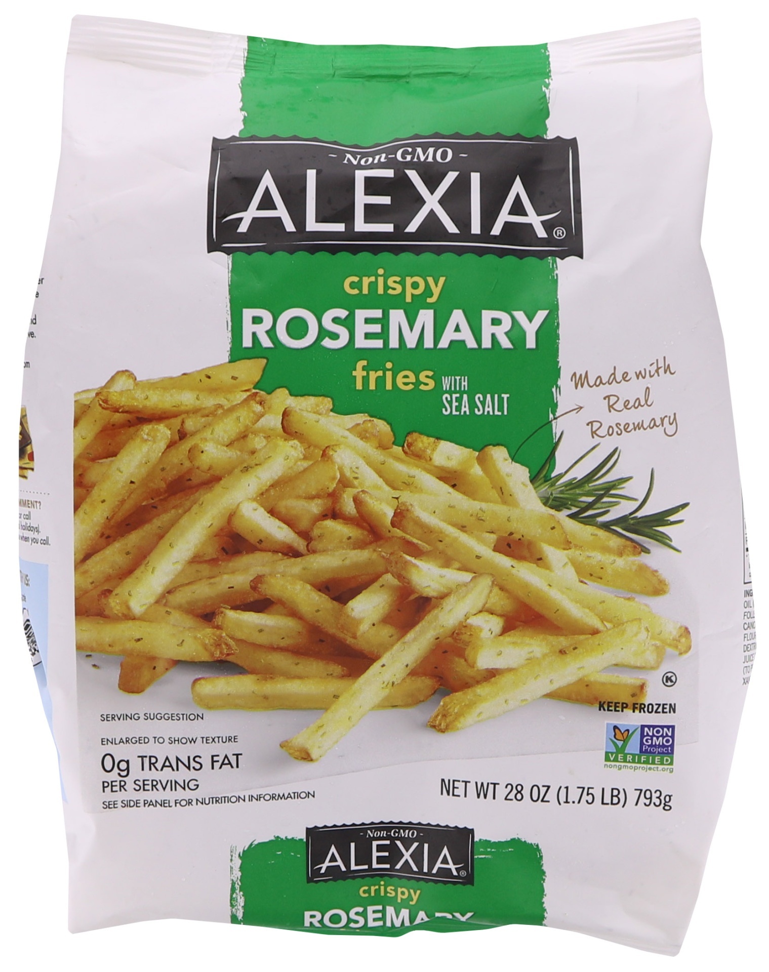 slide 1 of 1, Alexia Crispy Rosemary All Natural Fries With Sea Salt, 28 oz