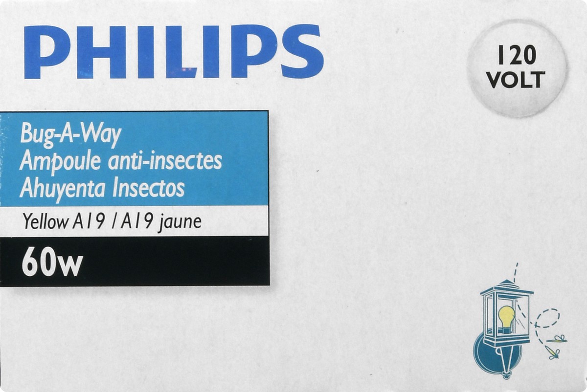 slide 9 of 9, Philips 60 Watts Yellow Bug-A-Way Light Bulbs 2 ea, 2 ct