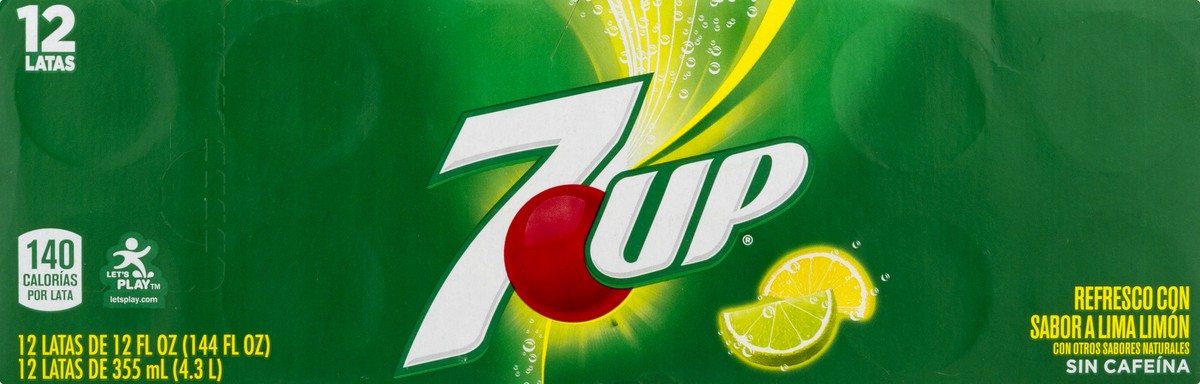 slide 7 of 13, 7UP Lemon Lime Soda, 12 fl oz cans, 12 pack, 12 ct; 12 fl oz