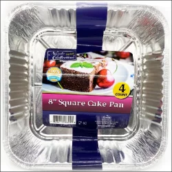 Nicole Home Collection Nhc Alum Square Cake Pan, 8in