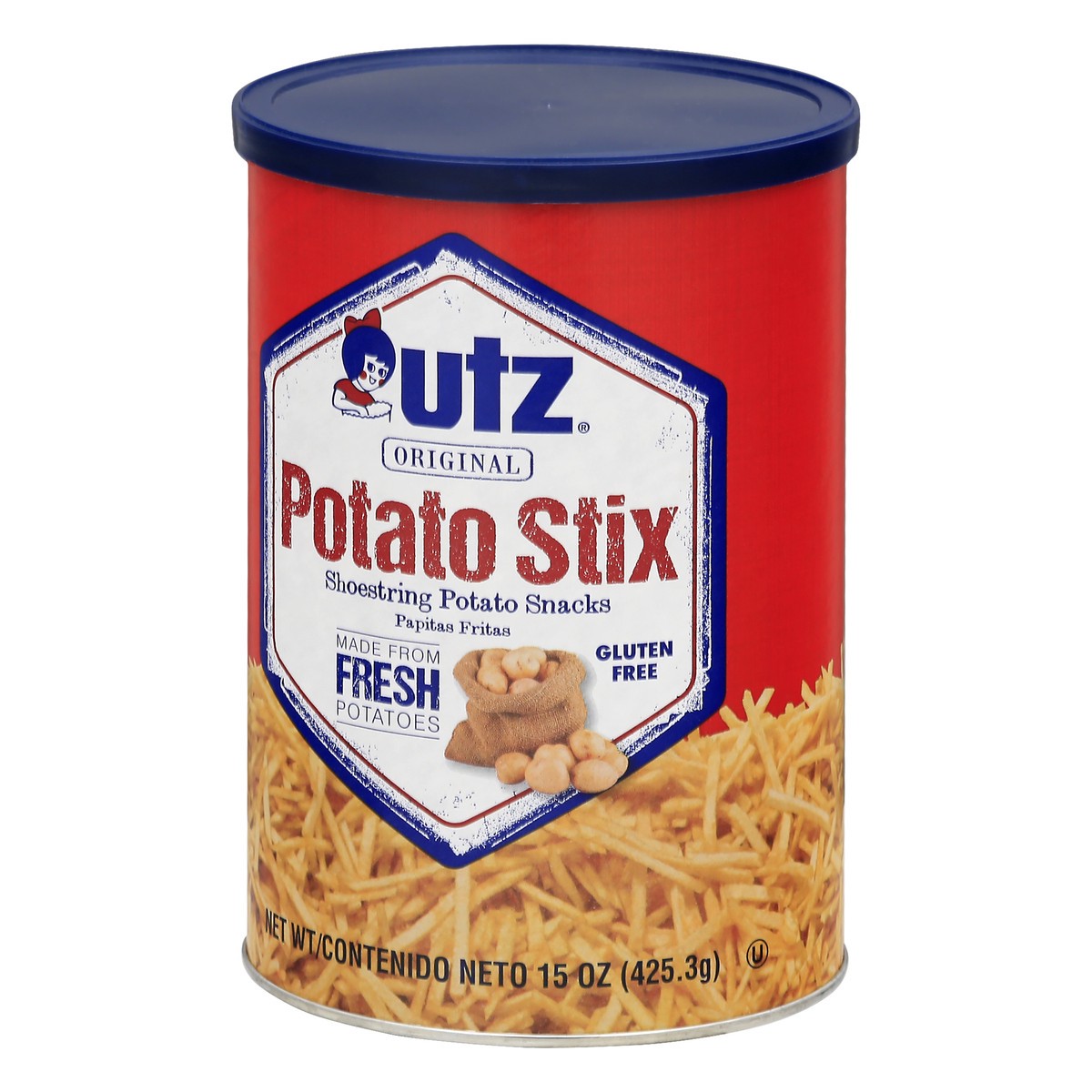 slide 4 of 11, Utz 15 oz Utz Potato Stix Canister, 15 oz