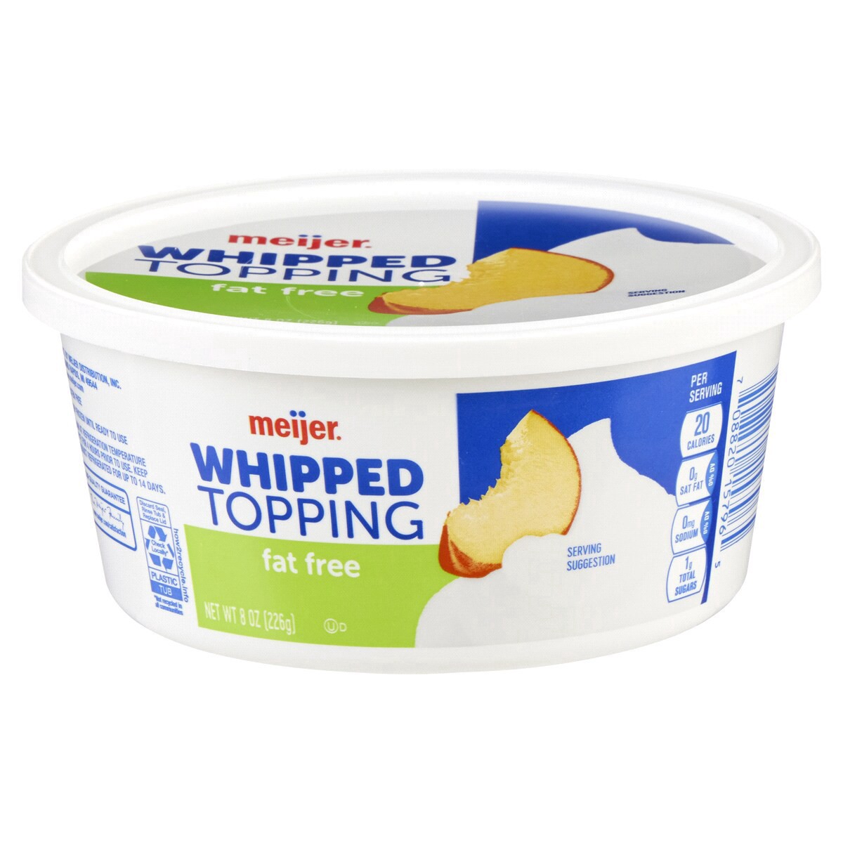 slide 1 of 17, Meijer Whipped Topping Fat Free, 8 oz