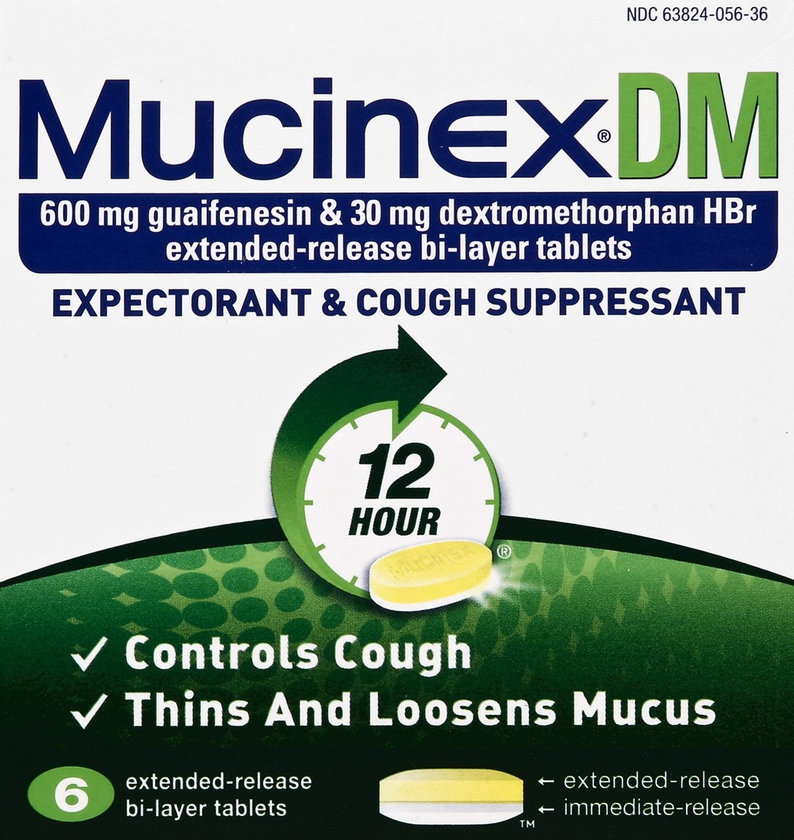 slide 1 of 1, Mucinex Expectorant & Cough Suppressant 6 ea, 6 ct