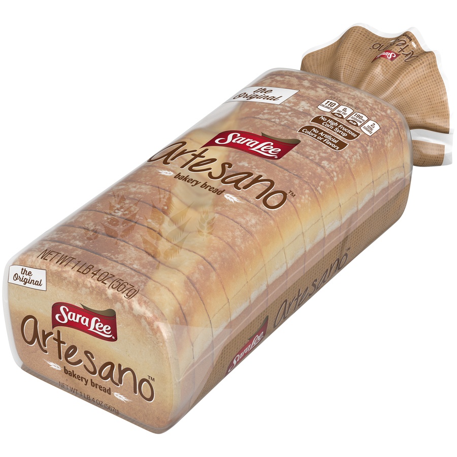 slide 4 of 9, Sara Lee Artesano Style Bread, 20 oz