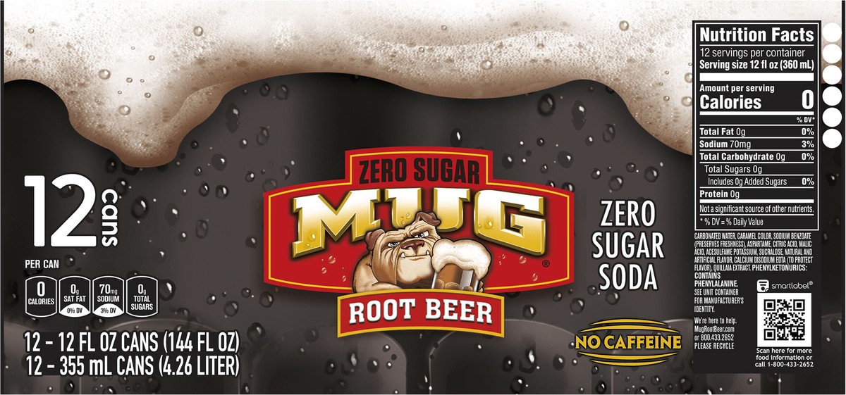 slide 6 of 11, Mug Diet Mug Soda Root Bee , (3x4) - 12 ct, 12 ct