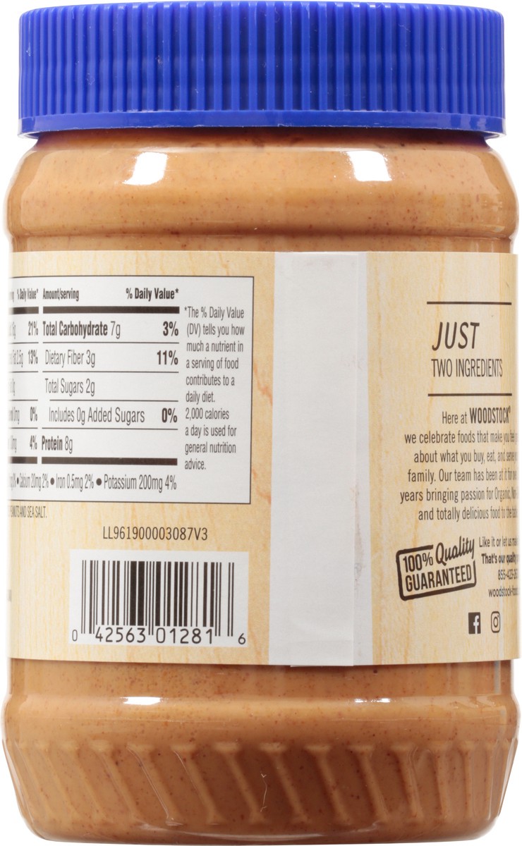 slide 4 of 9, Woodstock Organic Smooth & Salted Peanut Butter 18 oz, 18 oz