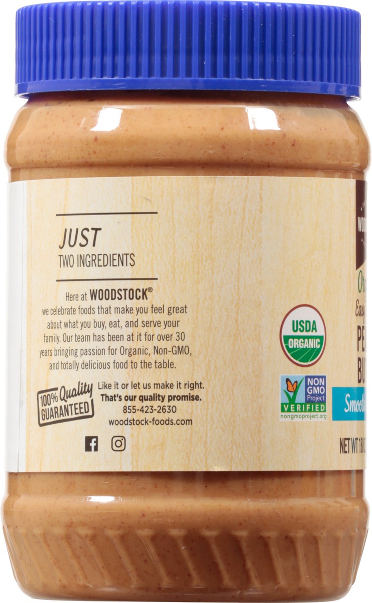 slide 6 of 9, Woodstock Organic Smooth & Salted Peanut Butter 18 oz, 18 oz