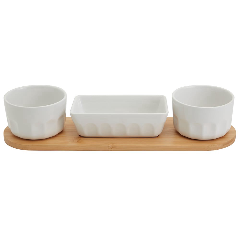 slide 2 of 2, Tabletops Unlimited Mason Craft And More Stoneware Cafe Condiment Set - White, 4 ct
