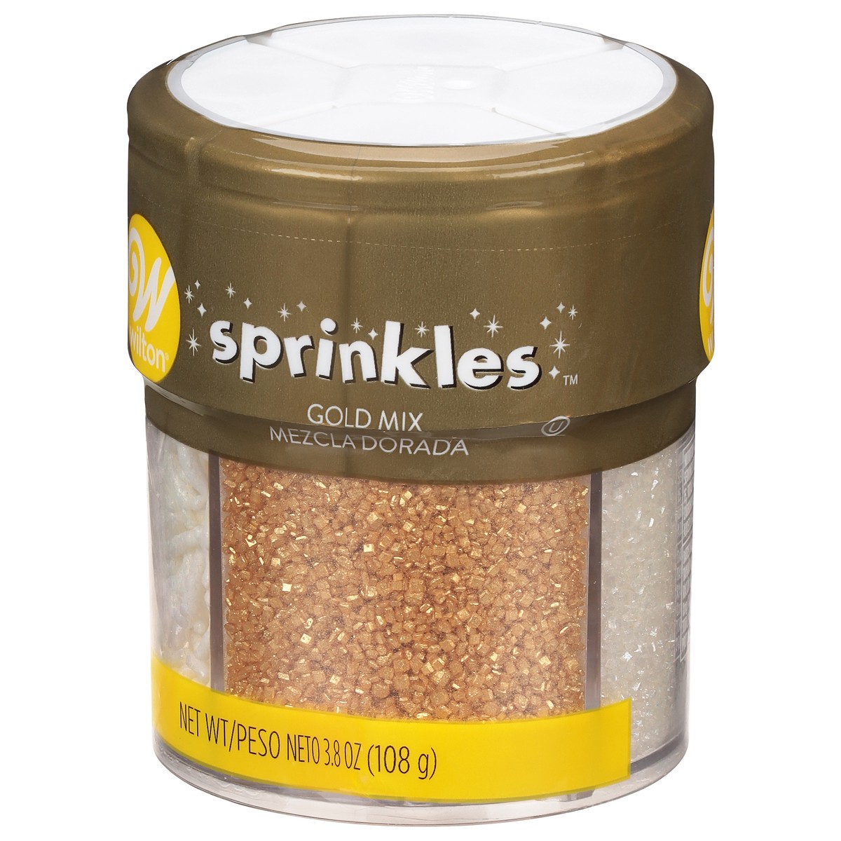 slide 9 of 11, Wilton Gold Mix Sprinkles 3.8 oz, 3.8 oz