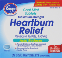 slide 1 of 1, Kroger Cool Mint Maximum Heartburn Relief, 24 ct