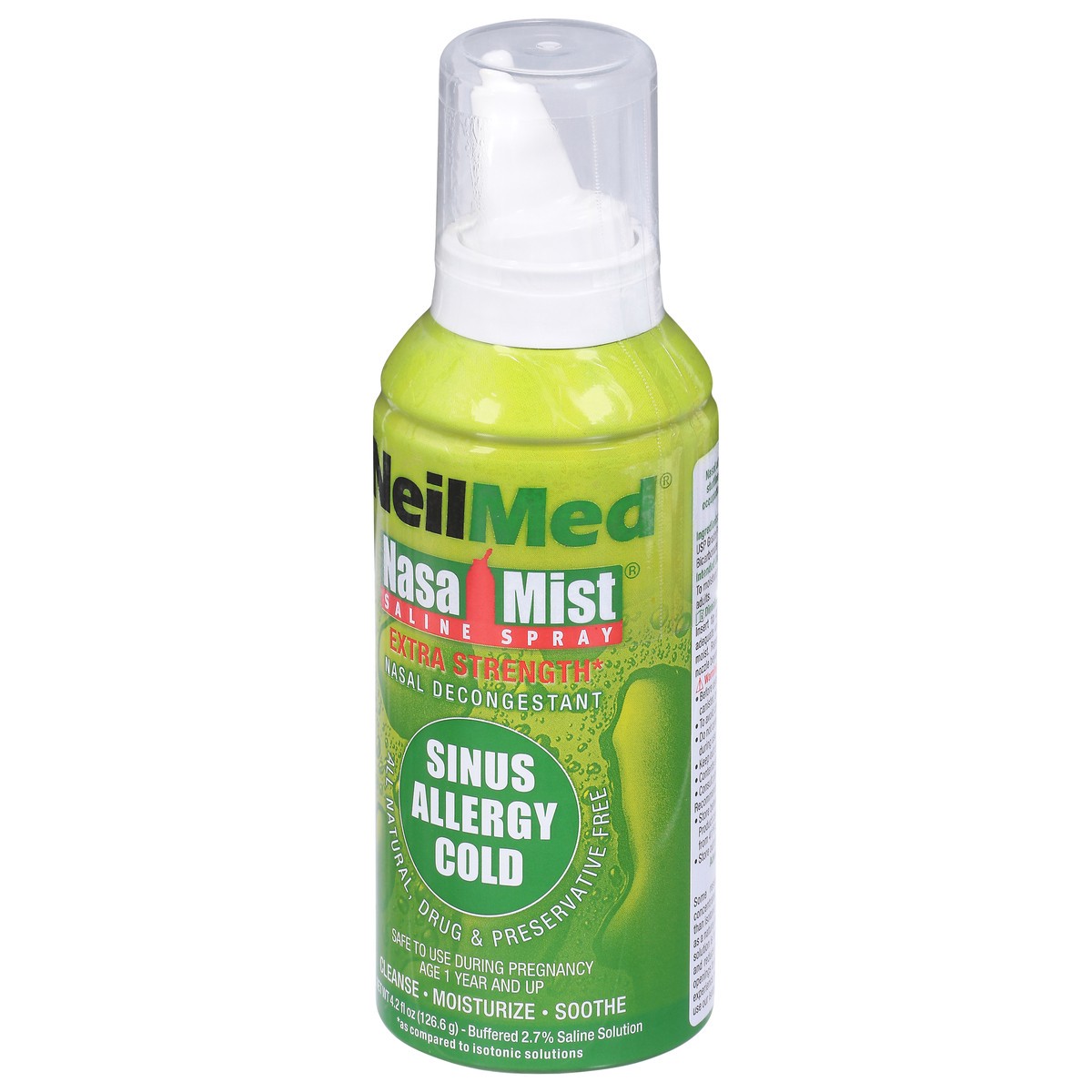 slide 4 of 9, NeilMed Nasal Mist Extra Strength Saline Spray 4.2 fl oz, 4.2 fl oz