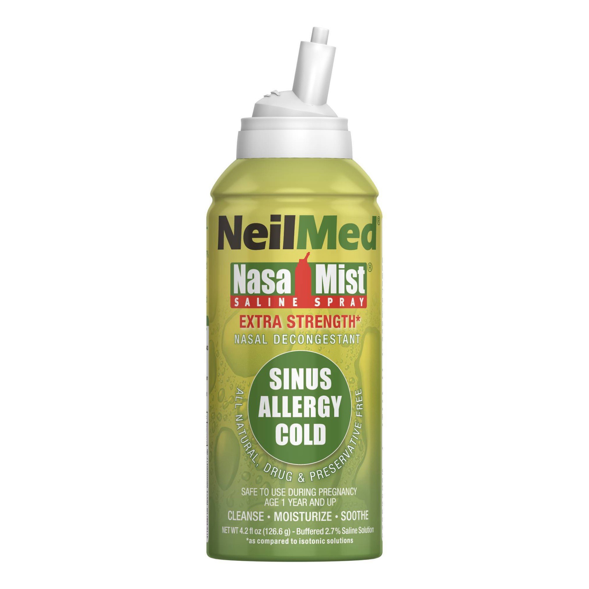 slide 1 of 9, NeilMed Nasal Mist Extra Strength Saline Spray 4.2 fl oz, 4.2 fl oz