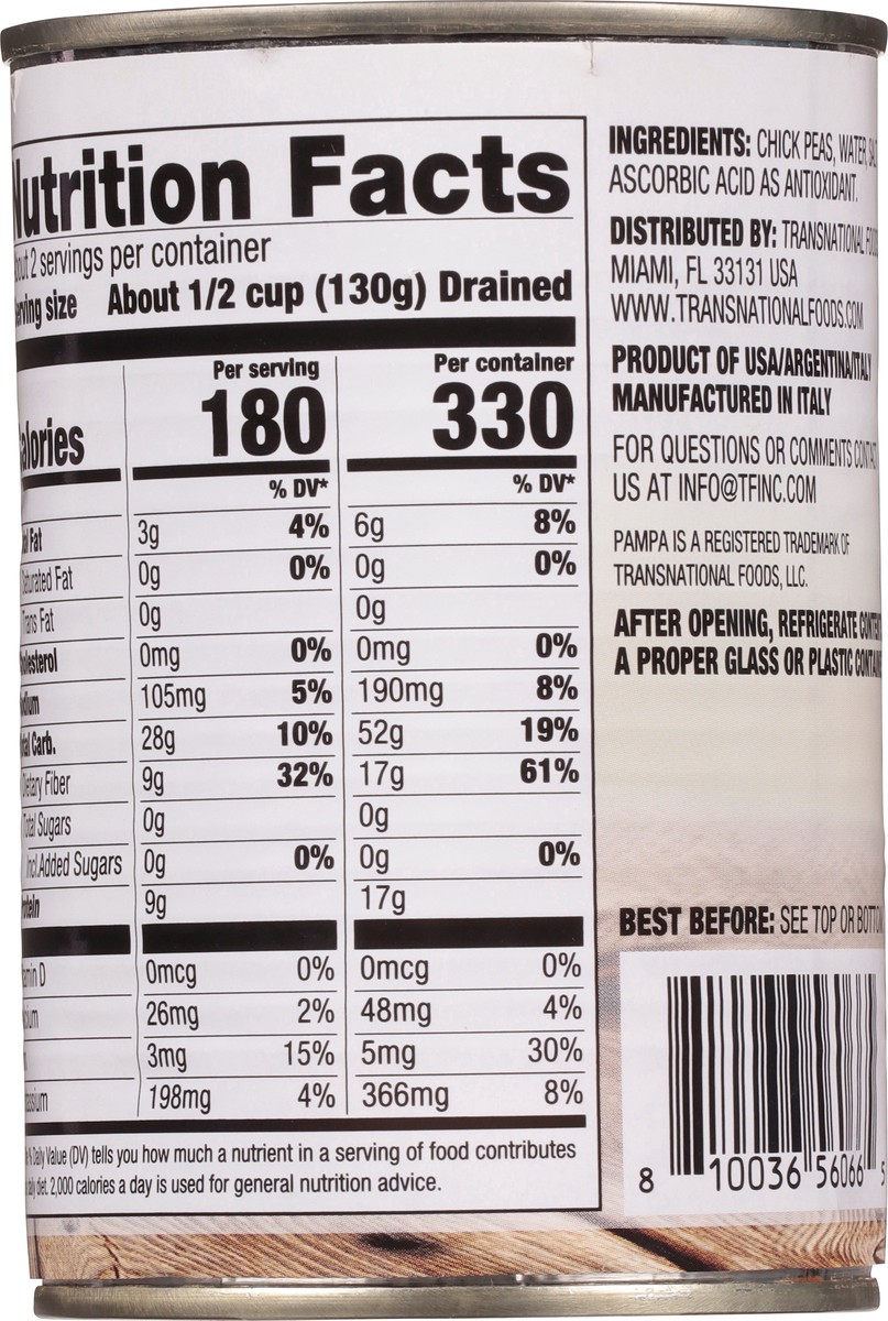 slide 5 of 11, Pampa Low Sodium Canned Chick Peas- 15 oz, 15 oz
