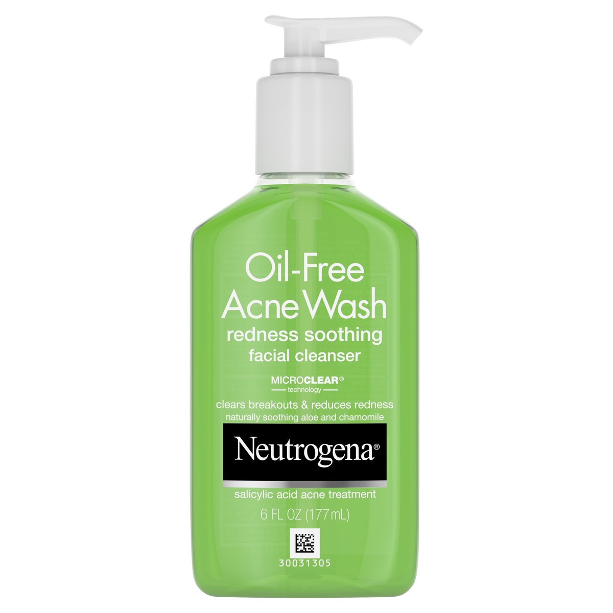 slide 3 of 11, Neutrogena Oil-Free Acne and Redness Facial Cleanser, Soothing Face Wash with Salicylic Acid Acne Medicine, Aloe, and Chamomile to Reduce Facial Redness, 6 fl. oz, 6 fl oz