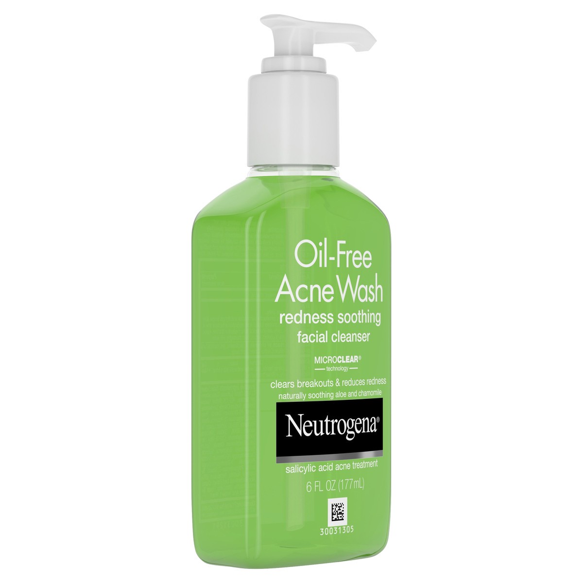 slide 5 of 11, Neutrogena Oil-Free Acne and Redness Facial Cleanser, Soothing Face Wash with Salicylic Acid Acne Medicine, Aloe, and Chamomile to Reduce Facial Redness, 6 fl. oz, 6 fl oz