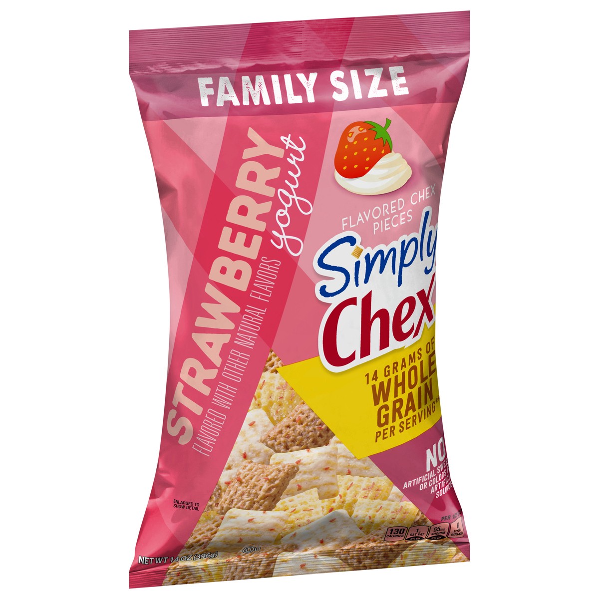 slide 5 of 9, Simply Chex, Strawberry Yogurt Snack Mix, 14 oz Bag, 14 oz