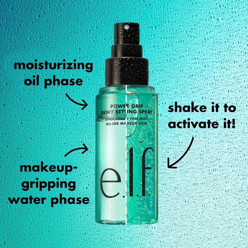 slide 4 of 13, e.l.f. Dewy Cosmetics Setting Spray - Power Grip - 2.7 fl oz, 2.7 fl oz