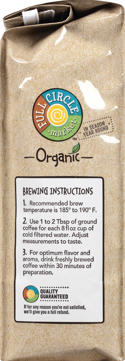 slide 5 of 9, Full Circle Market Organic Medium/Medium Dark Roast Ground Signature Blend Coffee - 12 oz, 12 oz