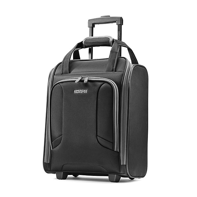 slide 1 of 3, American Tourister 4 Kix Underseat Luggage - Black/Grey, 18 in