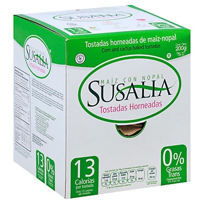 slide 1 of 1, Susalia Cactus Baked Tostadas, 7.05 oz